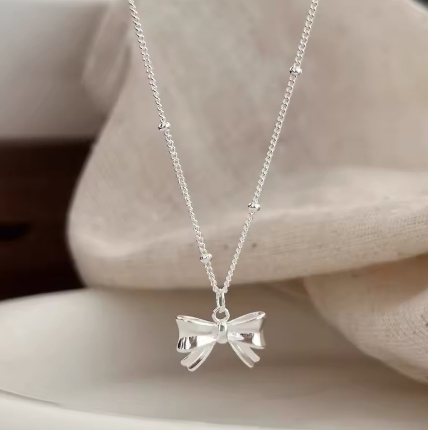 Dainty Bow Pendant