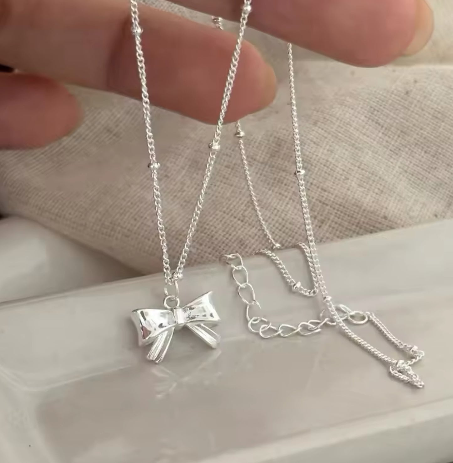 Dainty Bow Pendant