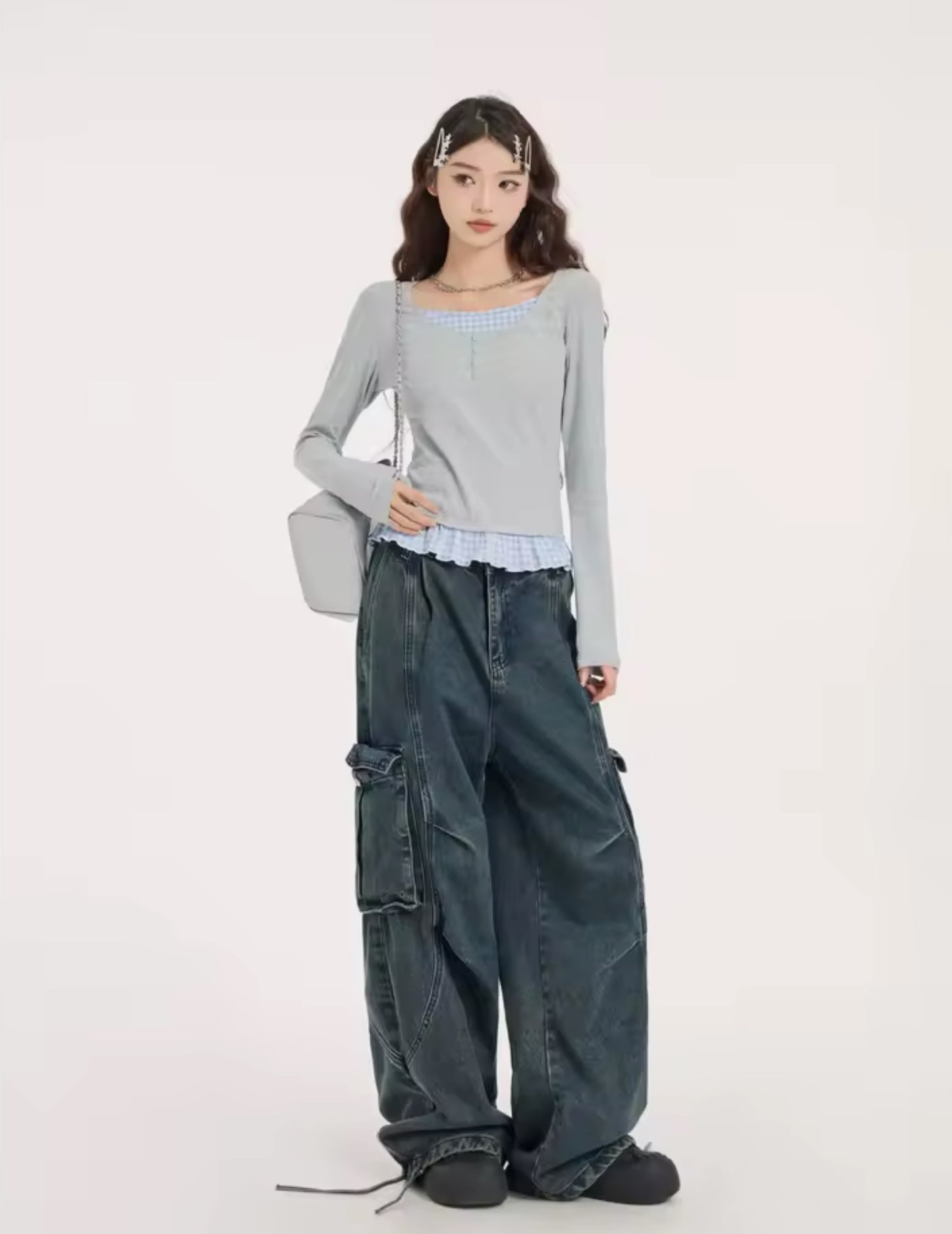 Faux layer Coquette Top
