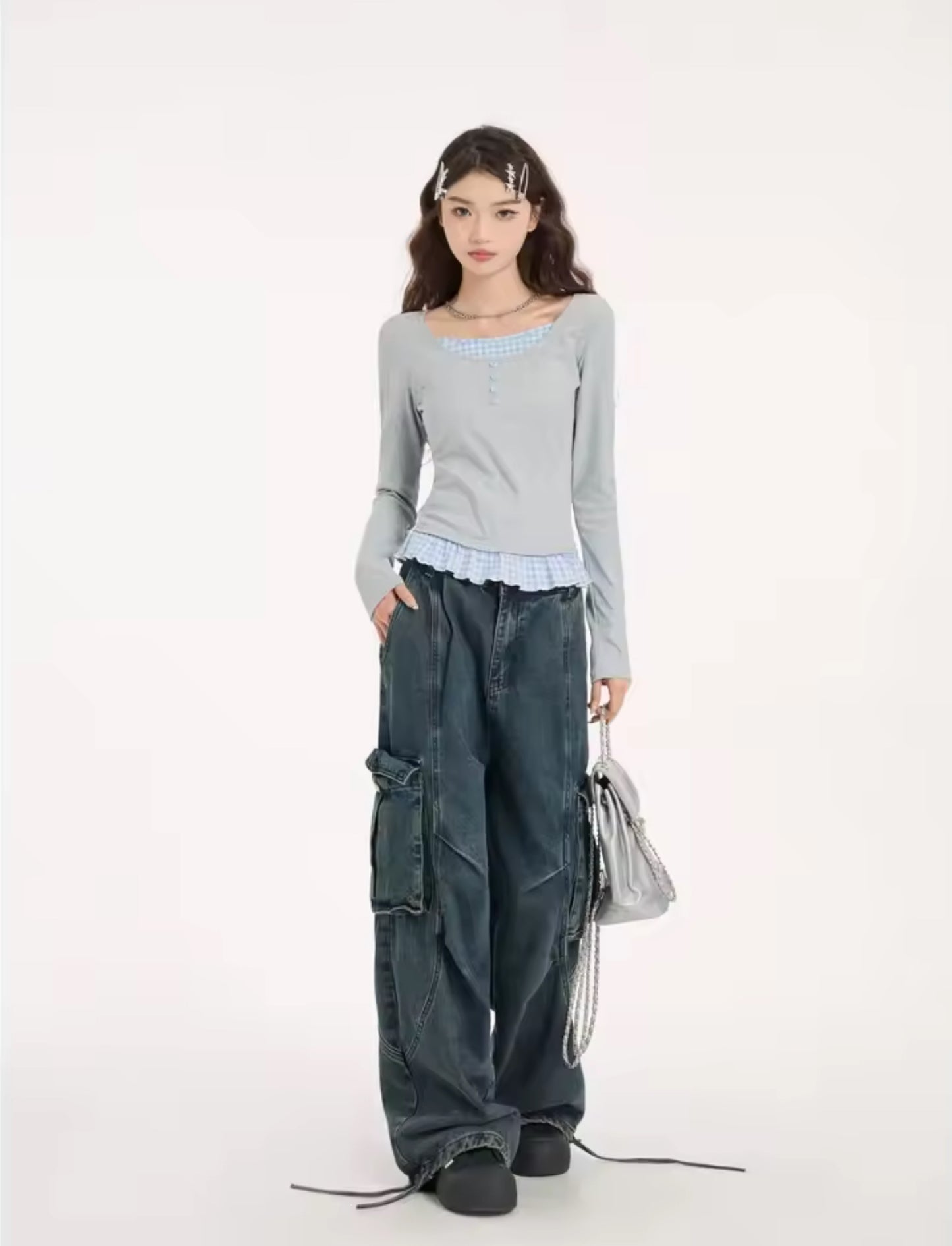 Faux layer Coquette Top