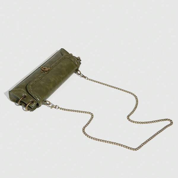 Olive Patent Bag