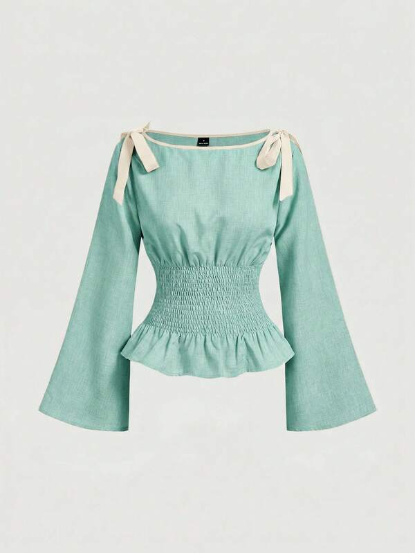 Dahlia Top - Aquamarine