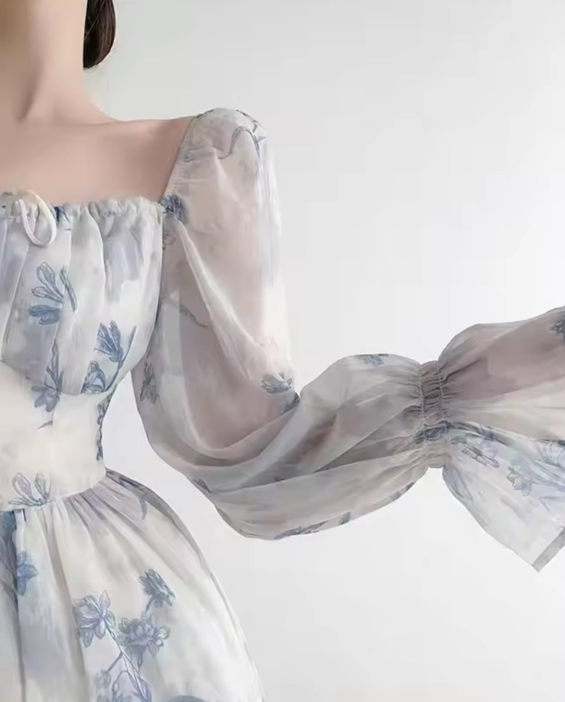 Blue Lagoon Chiffon Dress