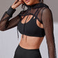 Mesh Cropped Hoodie