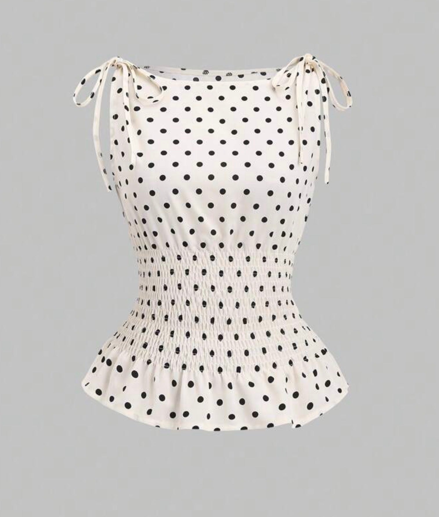 Polka Rutched Blouse
