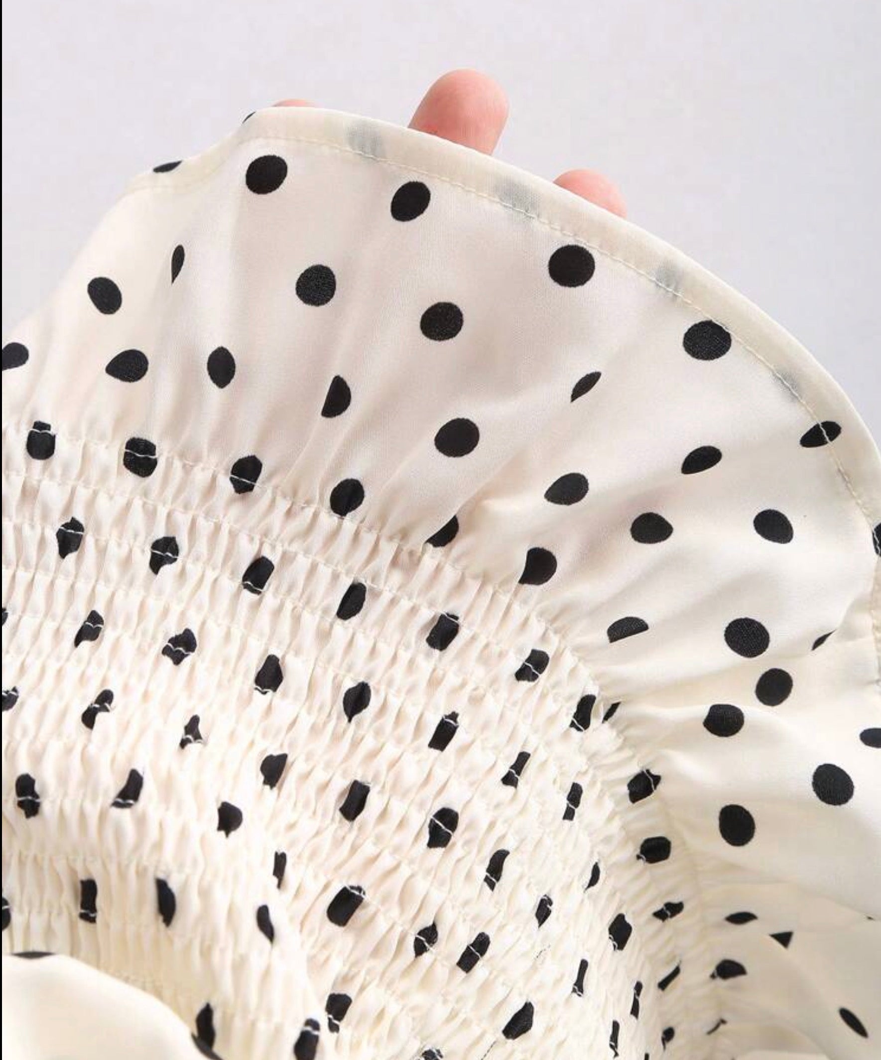 Polka Rutched Blouse