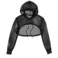 Mesh Cropped Hoodie