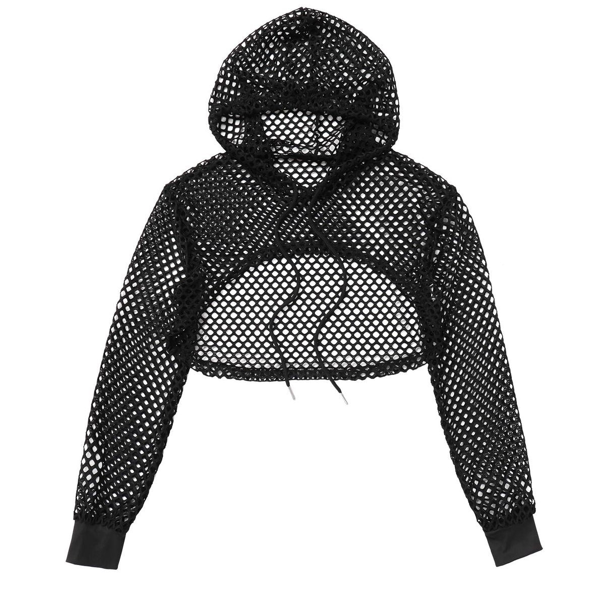 Mesh Cropped Hoodie
