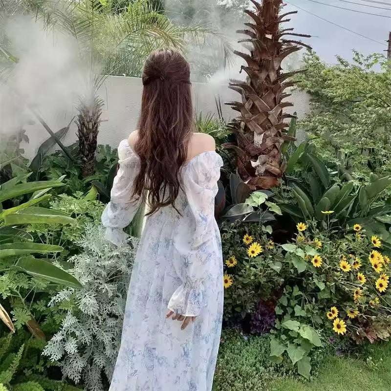 Blue Lagoon Chiffon Dress