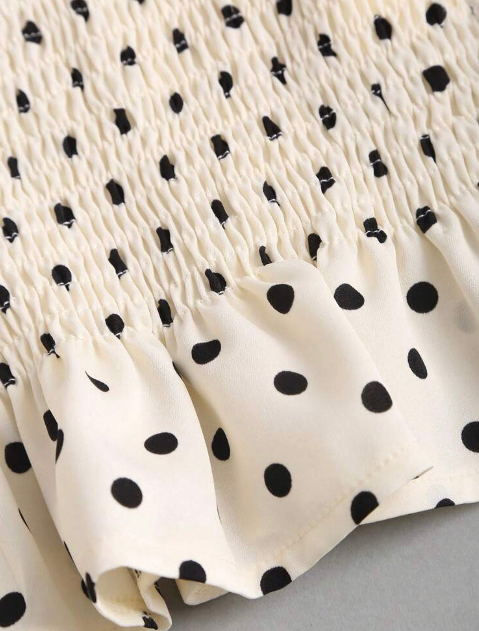 Polka Rutched Blouse