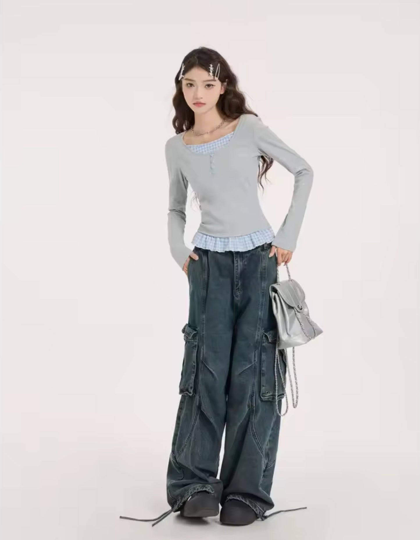 Faux layer Coquette Top