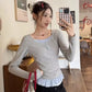 Faux layer Coquette Top