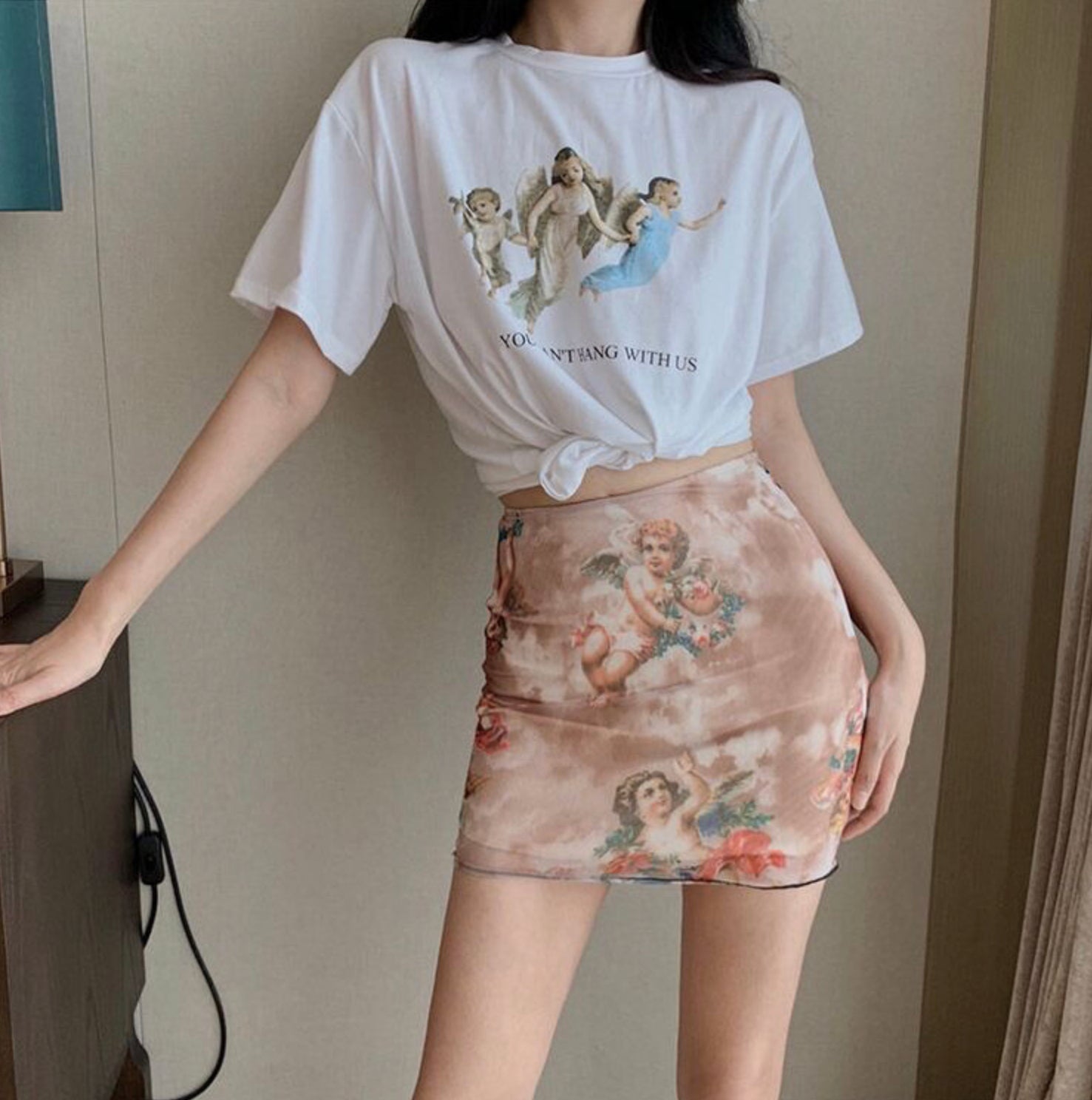 Angel Mesh Mini Skirt