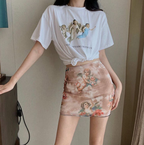 Angel Mesh Mini Skirt